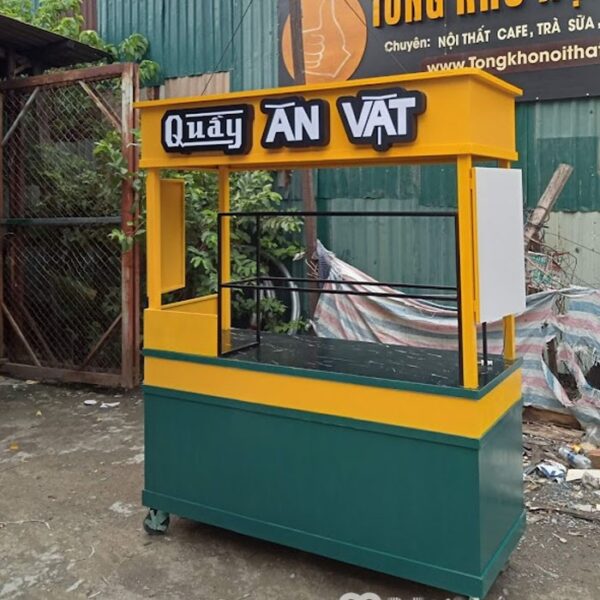 Tủ trà sữa màu xanh lá 120cmx60cmx180cm