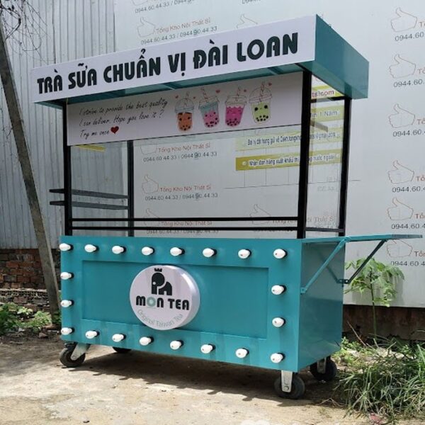 Xe trà sữa độc lạ màu xanh đậm 120cmx60x180cm hinh 3