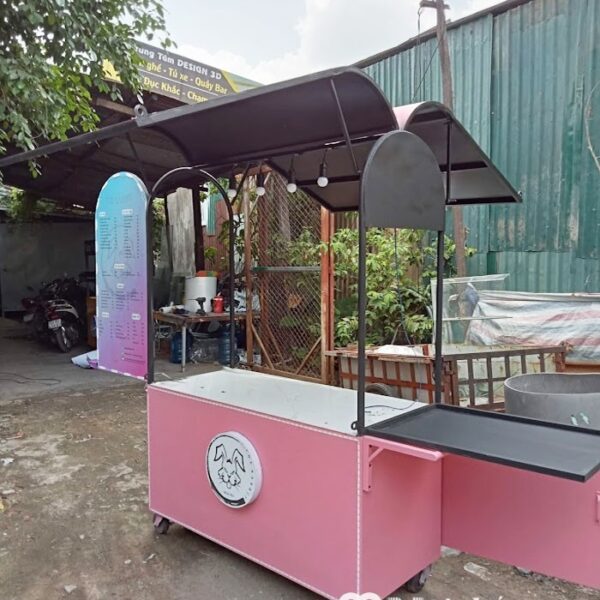 Xe trà sữa giá rẻ màu hồng 140cmx60x200cm