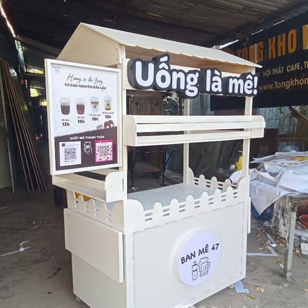 Xe trà sữa giá rẻ màu trắng 100cmx50x180cm Quận 9 hình 5