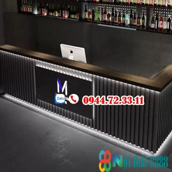 Quầy bar trà sữa chữ L SP 3964