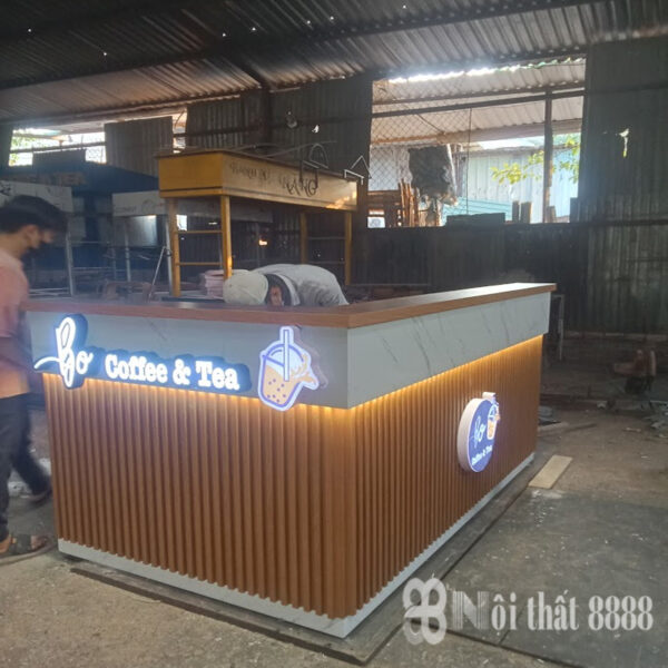 Quầy bar trà sữa chữ L SP 3977 hình 3