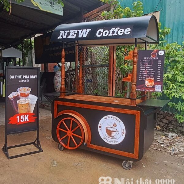 Tủ cafe mang đi đẹp giá rẻ bán cà phê take away pha máy tại Hóc môn, Bình Chánh