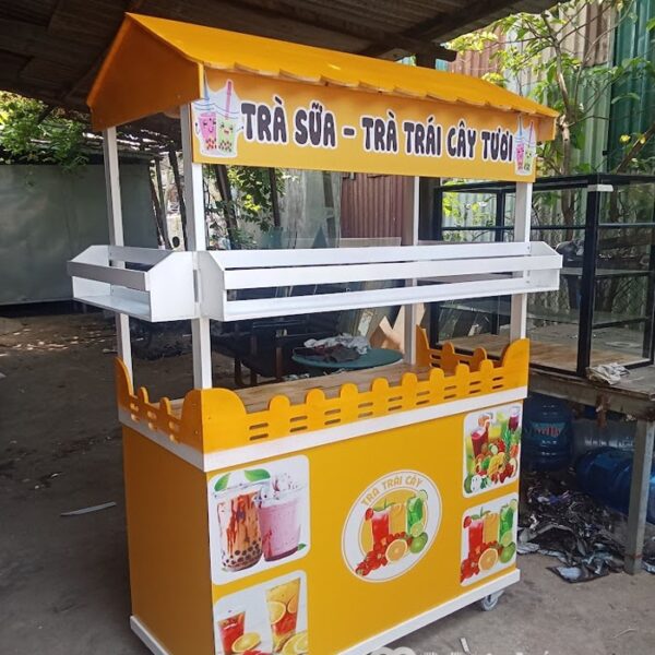 Xe trà sữa đẹp màu vàng 1mx50cmx2m hình 3