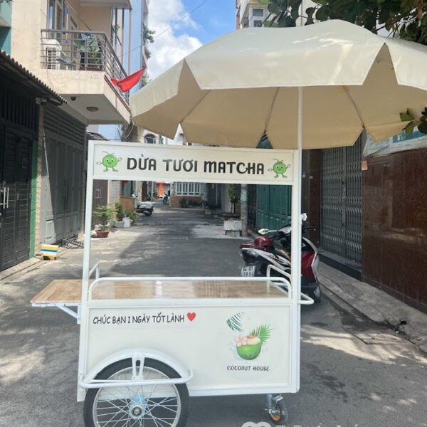 Xe cà phê nhỏ gọn bán cafe mang đi 1mx60x1m8