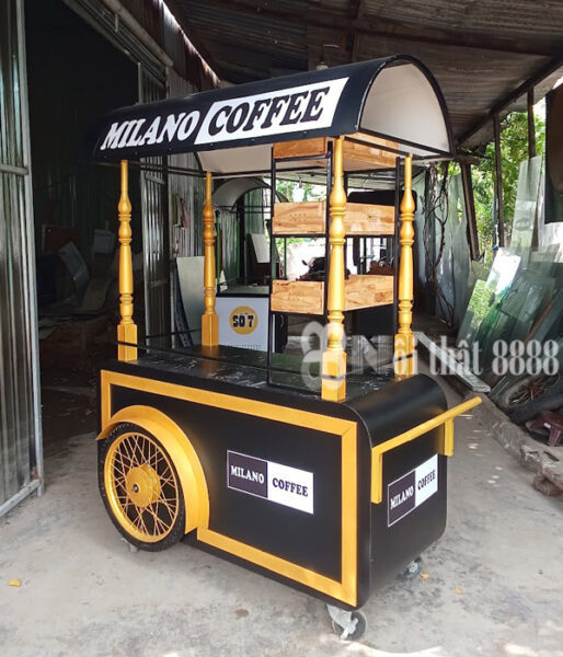 Xe cafe màu gỗ Millano Coffee
